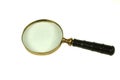 Magnifying glass over white backround