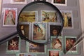 Magnifying glass on a postage stamp