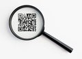 Magnifying glass with qr-code