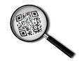 Magnifying glass with qr-code