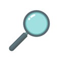 Magnifying glass with reflection isolated icon on white background.  Analysis, exploration, zoom, scrutiny, audit, business Royalty Free Stock Photo