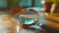 The magnifying glass on table. AI generated Royalty Free Stock Photo