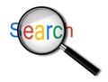 Magnifying glass with Search Royalty Free Stock Photo