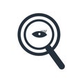 Magnifying Glass Searcher icon vector sign and symbol isolated on white background, Magnifying Glass Searcher logo concept