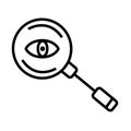 Magnifying Glass Searcher icon vector sign and symbol isolated on white background, Magnifying Glass Searcher logo concept