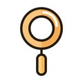 Magnifying glass searching internet web technology interface line and fill style icon