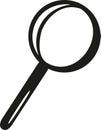 Magnifying glass silhouette