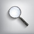 Magnifying glass symbol in modern low polygonal