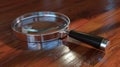 The Magnifying Glass on Table.AI generated image Royalty Free Stock Photo