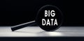 Magnifying glass with the text big data on table. Search idea Royalty Free Stock Photo