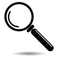 Magnifying glass vector icon black and white