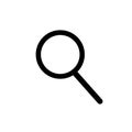 Magnifying glass vector icon. Flat magnifier for explore or search. Zoom magnify icon for web, social media. vector Royalty Free Stock Photo