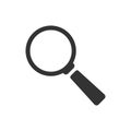Magnifying glass vector icon in flat style. Search magnifier ill Royalty Free Stock Photo