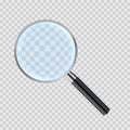 Magnifying glass vector illustration. Magnify zoom tool icon. Business instrument optical sign isolated Royalty Free Stock Photo