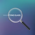 Magnifying glass vector illustration. Magnify zoom tool icon. Business instrument optical sign isolated Royalty Free Stock Photo