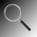 Magnifying glass vector illustration. Magnify zoom tool icon. Business instrument optical sign isolated Royalty Free Stock Photo