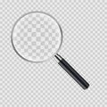 Magnifying glass vector illustration. Magnify zoom tool icon. Business instrument optical sign isolated Royalty Free Stock Photo