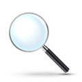 Magnifying glass vector illustration. Magnify zoom tool icon. Business instrument optical sign isolated Royalty Free Stock Photo