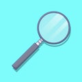 Magnifying Glass Vector Illustration. Science Object. Detective Item Vector. Flat Cartoon Style Suitable for Web Landing Page,