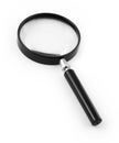 Magnifying glass on white Royalty Free Stock Photo