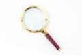 Magnifying glass on a white background Royalty Free Stock Photo