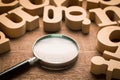 Magnifying glass in Wood Alphabets