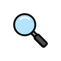 Magnifying icon, Glass, Look, Search Flat Color Icon vector