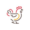 chicken logo, chicken, farm logo, logo, rooster logo and chick logo Royalty Free Stock Photo