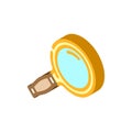 magnifying search glass isometric icon vector illustration