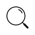 Magnifying search loop icon flat style vector illustration