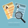 Magnifying zoom cv resume choosing people candidate