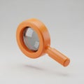 MagnifyingGlass SearchIcon 3DRender Floating IsometricView Royalty Free Stock Photo