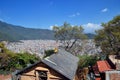 Magnigicient panoramic view on sunny Kathmandu, capital of Nepal