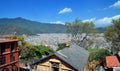 Magnigicient panoramic view on sunny Kathmandu, capital of Nepal