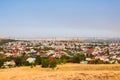 View panorama to old part of Magnitogorsk city with small houses