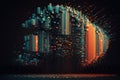 Big data, Artificial Intelligence and Quantum computing concept. Generative AI Royalty Free Stock Photo