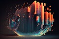 Big data, Artificial Intelligence and Quantum computing concept. Generative AI Royalty Free Stock Photo