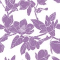 Magnolia Bouquet vector seamles pattern