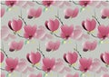 Magnolia flowers on white background.Vector illustration