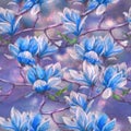 Magnolia - seamless random pattern