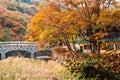 Magoksa temple with autumn maple in Gongju, Korea Royalty Free Stock Photo