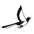 Magpie fly icon, simple style Royalty Free Stock Photo
