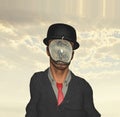 Magritte Man Royalty Free Stock Photo