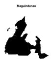 Maguindanao outline map Royalty Free Stock Photo