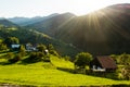 Magura village,a picturesque place from Brasov county, Transylvania, Romania