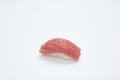 Maguro Nigiri Sushi on White Background Royalty Free Stock Photo