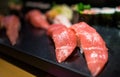 Maguro Sushi on Black Tray