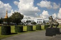 Maha Bandula Park, which is surrounded by Sule Pagoda, and Yangon City Hall, Yangon, Myanmar Royalty Free Stock Photo