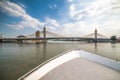 Extradosed Bridge on Chao Phraya River in Bangkok, Thailand Royalty Free Stock Photo