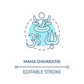 Maha shivaratri concept icon